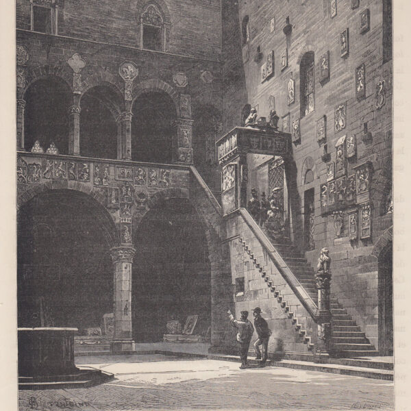 Firenze, Cortile del Palazzo Bargello, 1877