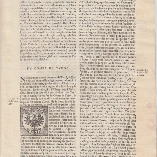 1575 Cosmografia Universale, Stemma del Tirolo