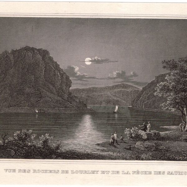 Rocca della Lorelei, Vue des roches de Lourley, 1850