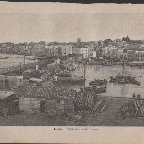 Taranto, Veduta presa da Porta Napoli, 1890