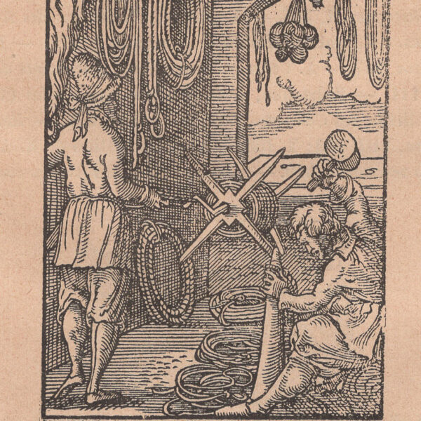 Il Cordaio, xilografia dell'800