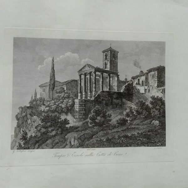 Tempio d'Ercole nella Città di Cora, Cottafavi, 1843