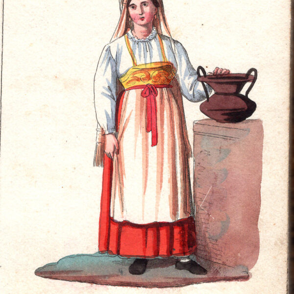 Donna di Rocca Canterano, acquarello