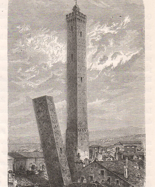 Bologna, Torri Pendenti, 1877