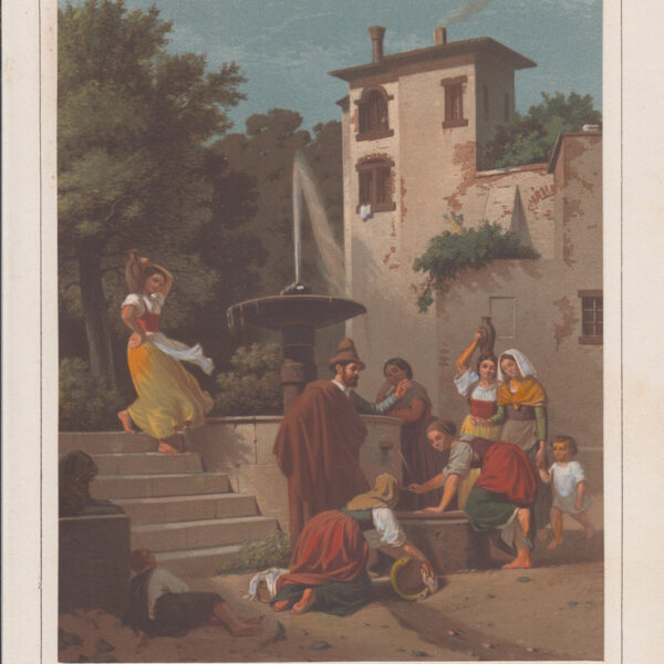 Costumi dell'Italia Meridionale, cromolitografia, 1850-80