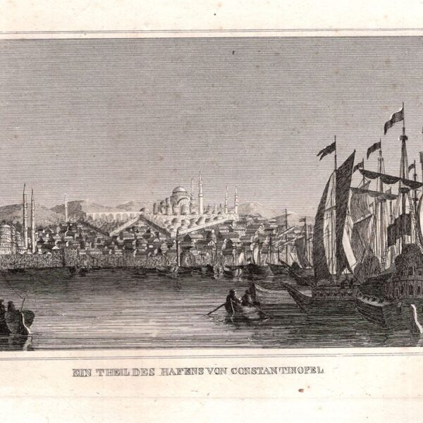 Costantinopoli, Istanbul, Ein theil des Hafensvon Constantinopel, 1850