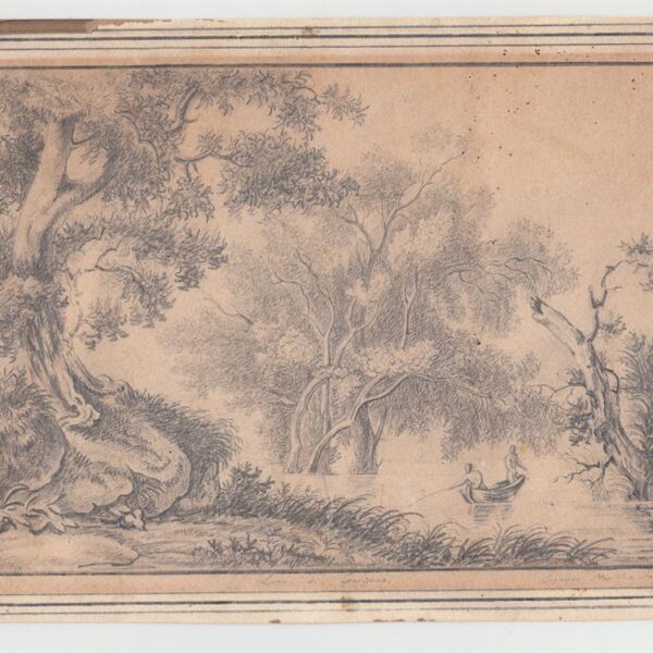 Lago di Genzano, disegno a matita, 1837