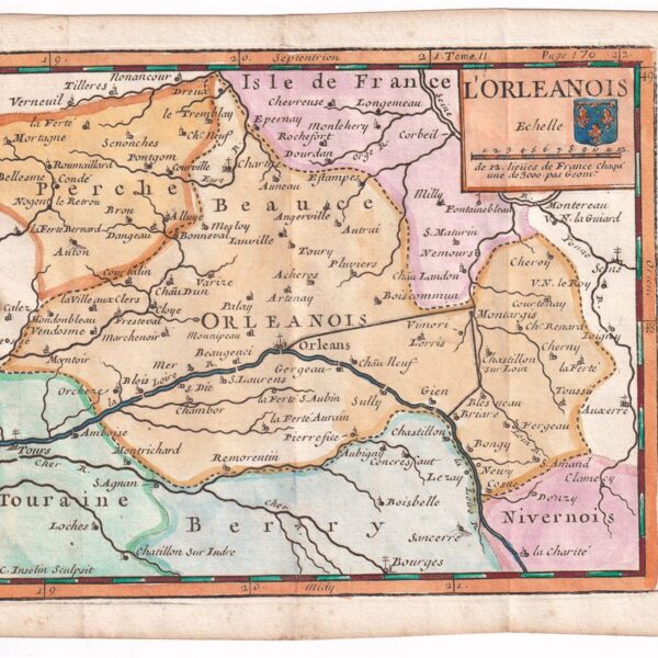 Charles Inselin, Mappa Orleanois Francia 1707