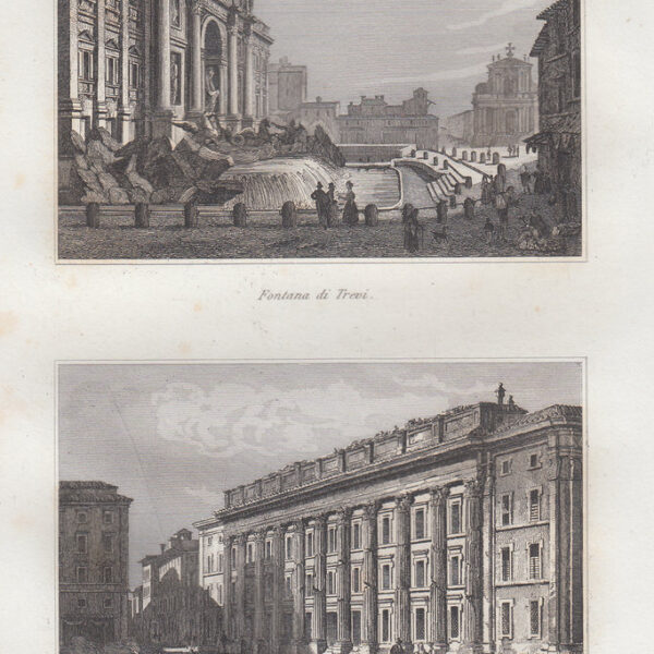 Roma, Fontana di Trevi, Dogana di Terra, 1834-1837