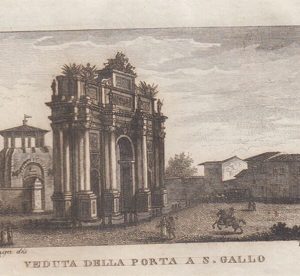 Veduta della Porta di S.Gallo, Firenze, 1826
