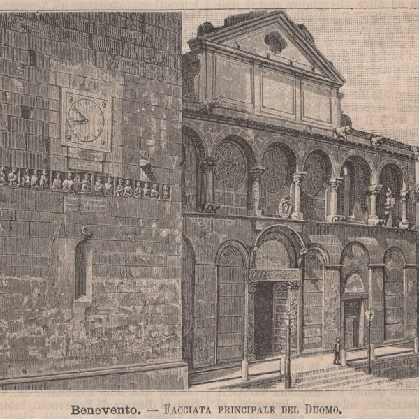 Benevento, Facciata del Duomo, 1890