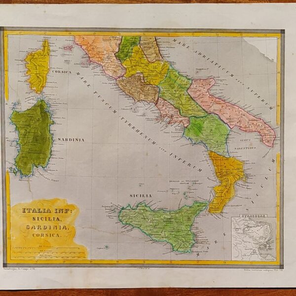 1861, Carta dell'Italia Meridionale