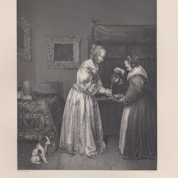 Donna in abito di raso, G.Terburg, 1840-50