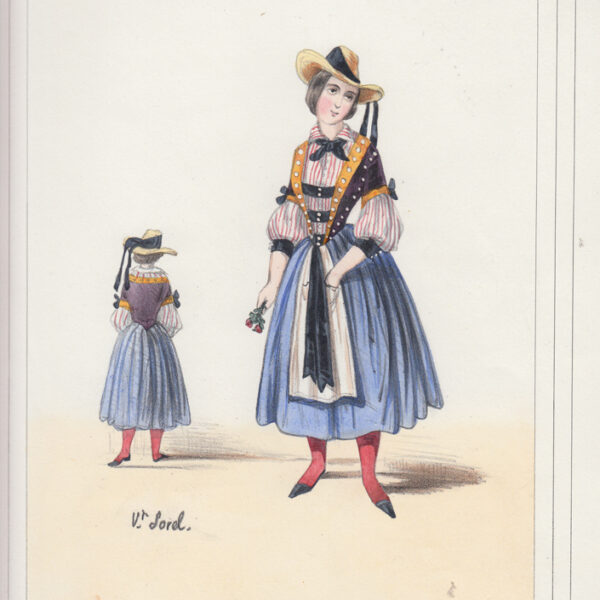 Costumi dell'Opera di Parigi, Contadina del Danubio, 1860