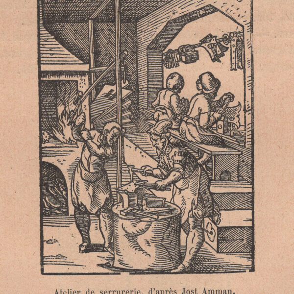 Fabbro, xilografia dell'800