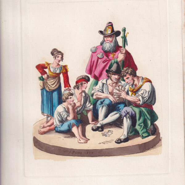 Bartolomeo Pinelli, Vagabondi che giocano alle carte, 1834