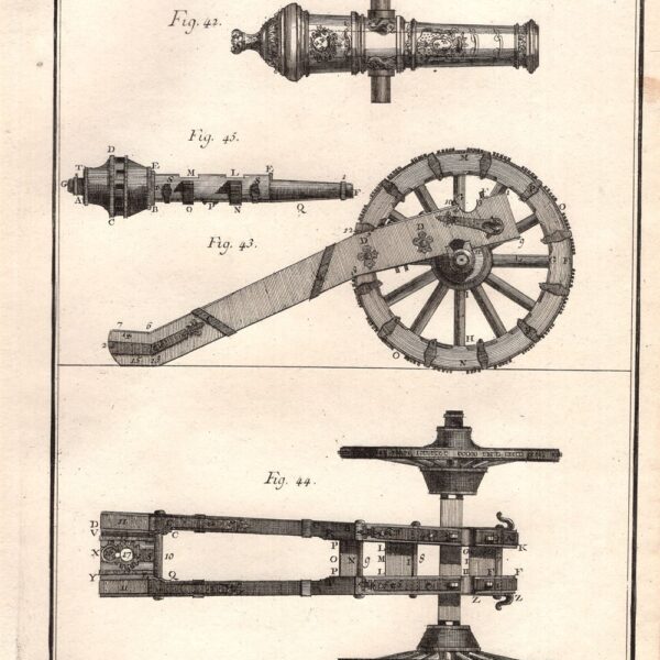 Diderot e D’Alembert, 1771, Arte militare, artiglieria, cannone di guerra