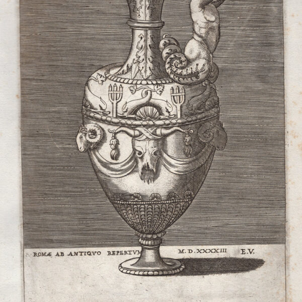 Enea Vico - Vaso con manico a forma di uomo con serpente, 1543