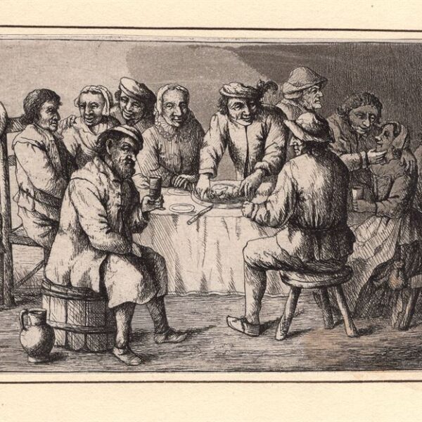 David Deuchar (1743-1808), Contadini in una taverna da A. Ostade