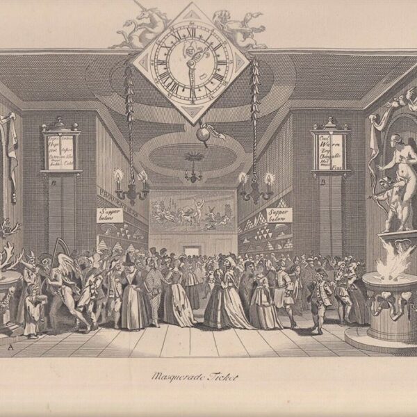 William Hogarth, Masquerade Ticket, 1822