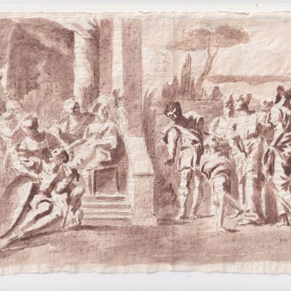 Marco Marcola (attribuito), Figure sotto un colonnato