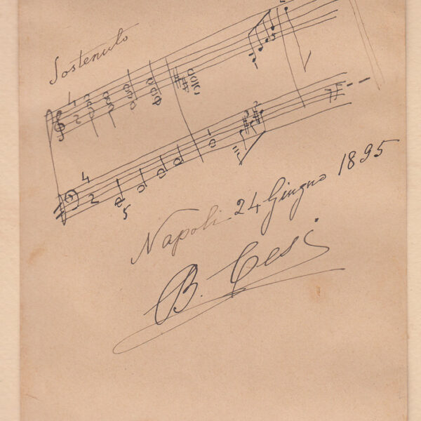 Autografo di Beniamino Cesi, 1895
