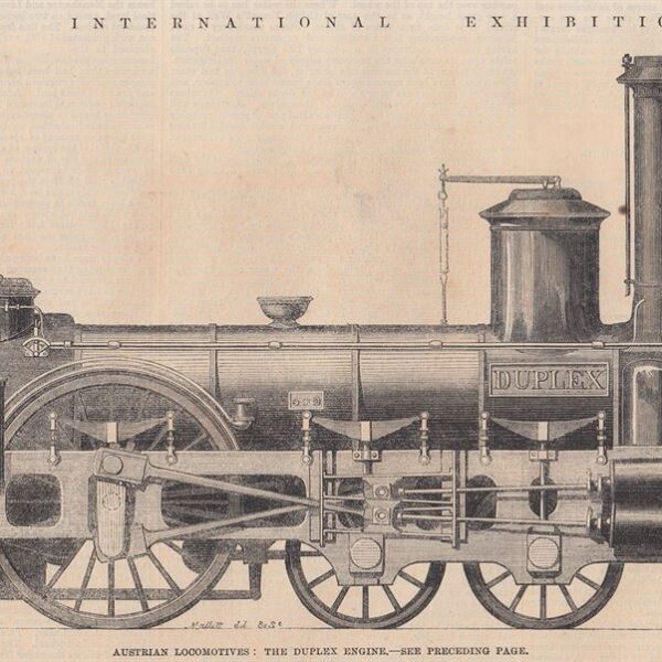 Locomotiva, xilografia, 1862