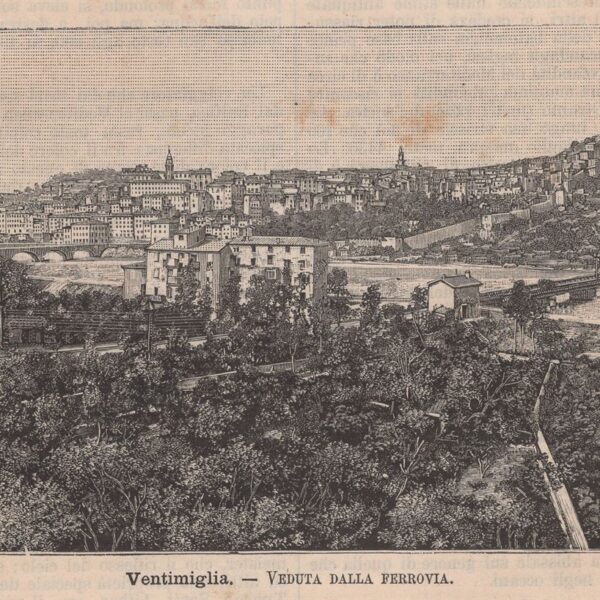 Ventimiglia, Veduta della ferrovia, 1890