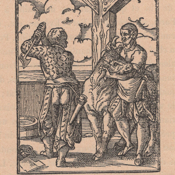 Il Macellaio, xilografia dell'800