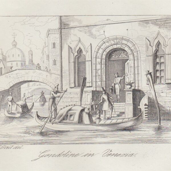Gondoline in Venezia, 1840