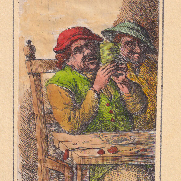 da Adriaen Van Ostade, Due bevitori, XVIII secolo