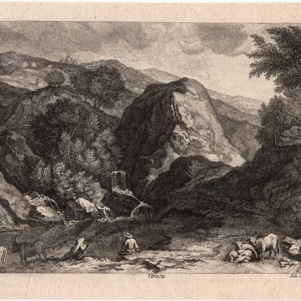 Georg Hertel, Zuccarelli, Paesaggio montano, XVIII s