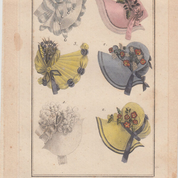 Cappelli, Moda Parigina, 1830