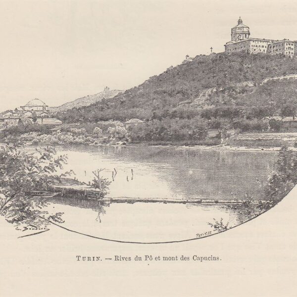 Torino, Rive del Po e  Monte dei Cappuccini, 1890