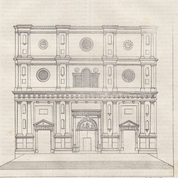 Aquila, Facciata della Chiesa di S.Bernardino, 1846