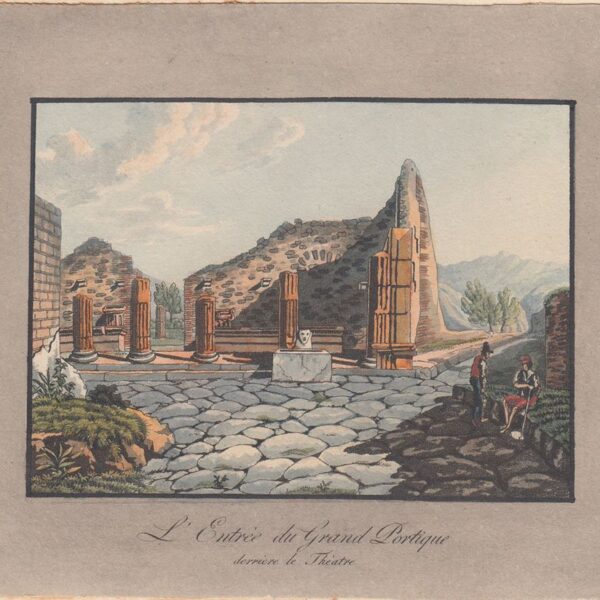 Pompei, Entrata del grande Portico, 1830