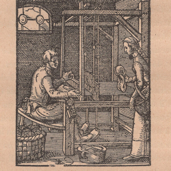 Il Tessitore, xilografia dell'800