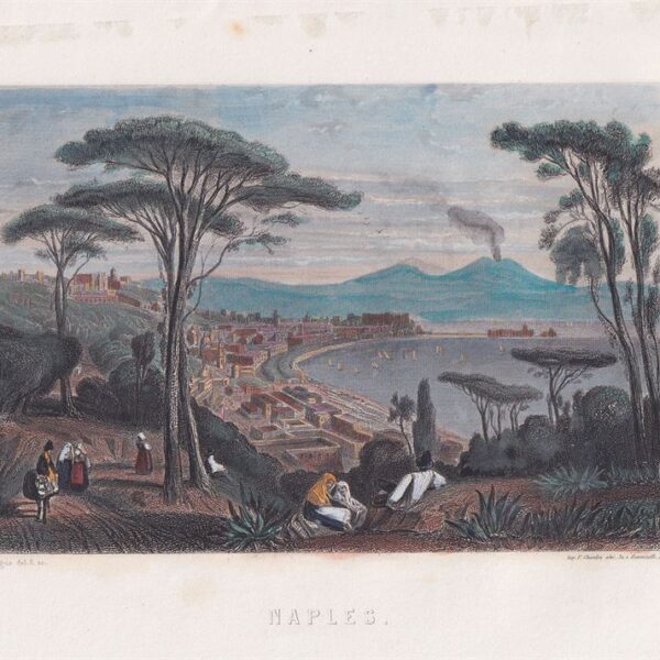 Napoli, Veduta con Vesuvio, 1840