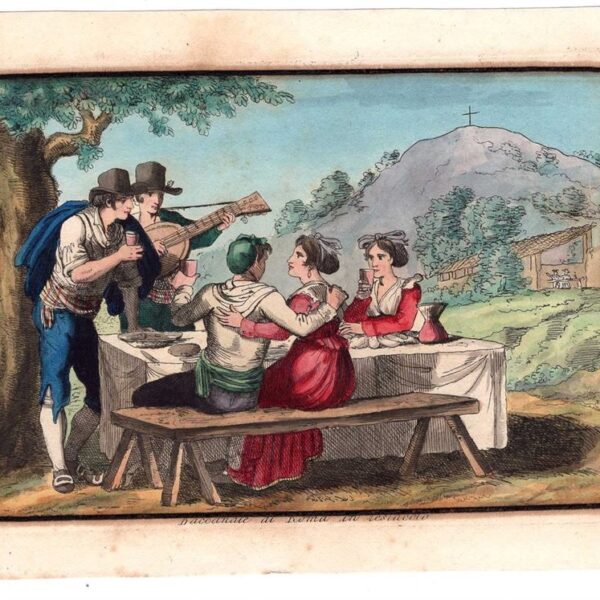 da Bartolomeo Pinelli, Baccanale di Roma in Testaccio, Gaetano Cottafava, 1826