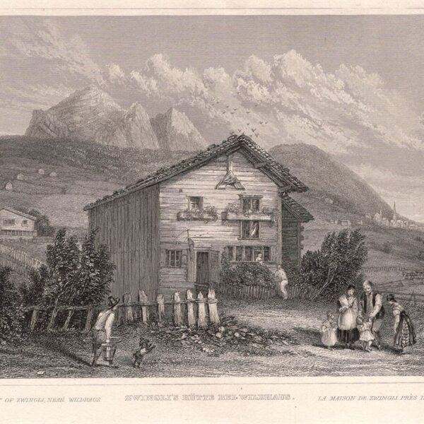 Wildhaus, Zwingli's hutte bei Wildhaus, Svizzera, 1850