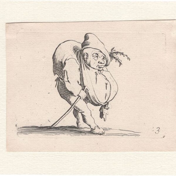 Jacques Callot, Gobbo con bastone, 1621