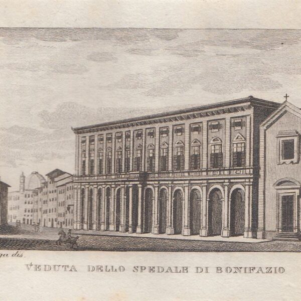 Veduta dello Spedale di Bonifazio, Firenze, 1826