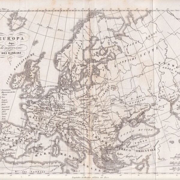 Mappa dell'Europa, 1846