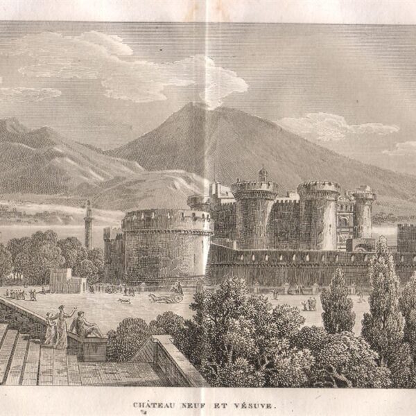 Napoli, Castel Nuovo e Vesuvio, 1819