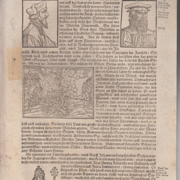 Martire al rogo, Cosmographia, 1588