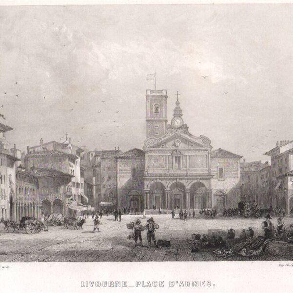 Livorno, piazza d'armi, 1860 ca.