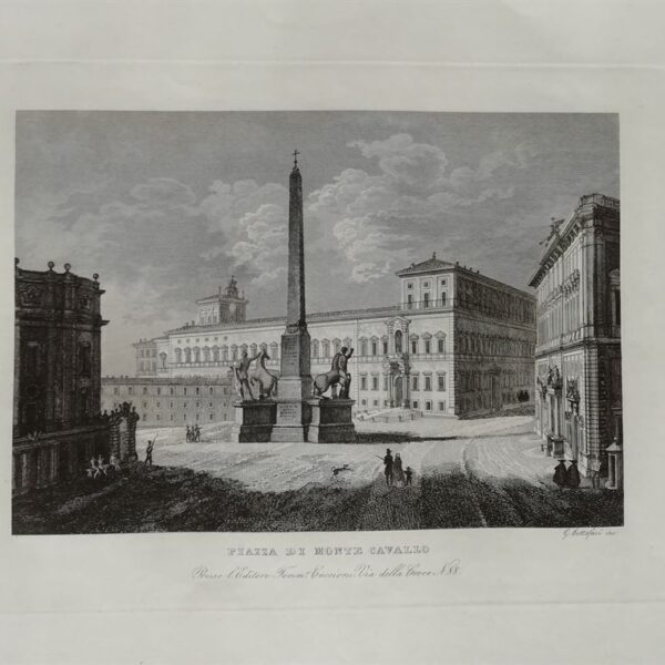 Roma, Piazza di Monte Cavallo, 1843