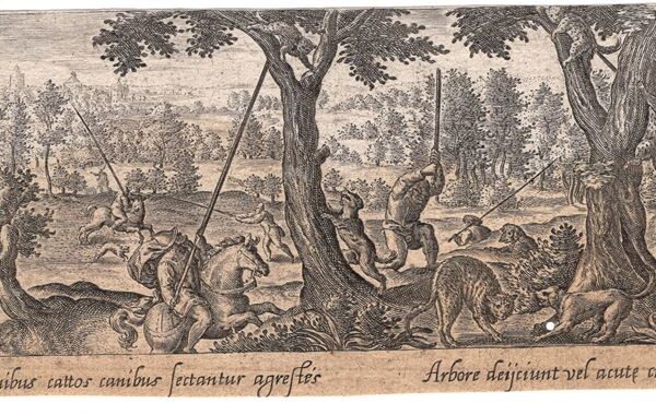 Antonio Tempesta (attr.), Caccia al leopardo, 1600