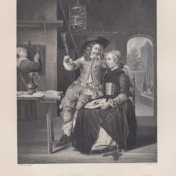 Metzu e sua moglie, G.Metzu, 1840-50