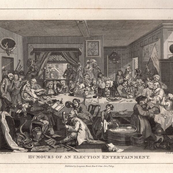 Hogarth William (1697-1764), Humours of an election entertainment, 1813